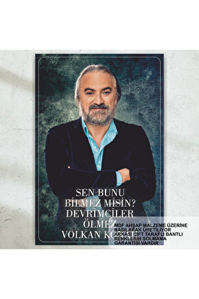 Volkan Konak Devrimciler Ölmez Kuzeyin Oğlu retro ahşap poster tablo