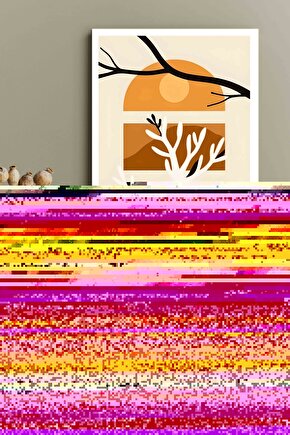 sahil güneş deniz yaz manzara ev dekorasyon tablo mini retro ahşap poster