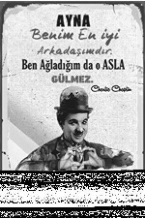 Charlie Chaplin Retro Ahşap Poster