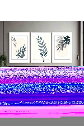 Matisse - Boho - Art Deco - Soyut - Doğa ( 3 lü Çerçevesiz ) Poster - Afiş - Tablo KR2C00139