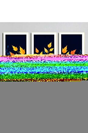 Matisse - Boho - Art Deco - Soyut - Doğa ( 3 lü Çerçevesiz ) Poster - Afiş - Tablo KR2C01238