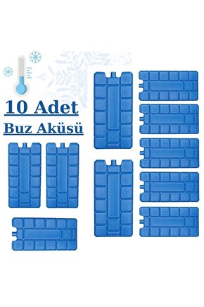 Ultra Serin 10lu Buz Aküsü Seti Pratik Buz Aküsü Seti Buz Kasedi Buz Kalıbı-10 Adet