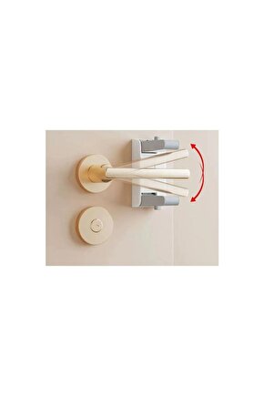 Gri-Beyaz Kapı Kolu Güvenlik Kilidi- Dikey Katlamalı