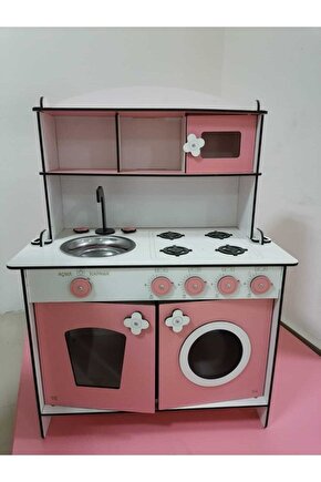 Ahşap Oyuncak Mutfak 6mm Pembe