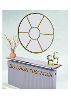 4 KÖŞE OVAL BEYAZ GOLD Petek Üstü Raf Dresuar Duvara Montajsız Kalorifer Peteği Üstü Raf 100x18cm