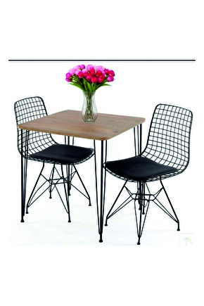 Metal Ayaklı 60x70cm(TEK MASA)Balkon Masası- Çalışma Masası -kafe ATLANTİK ÇAM 60X70