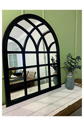 Dekor Pencere Ayna(HİNT PENCERESİ) SİYAH  80*100