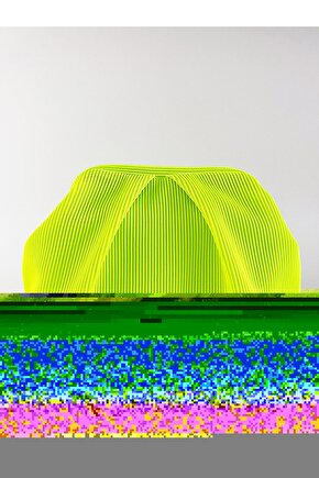 Heybes Kadın Neon Yeşil Piliseli Clutch El Çantası