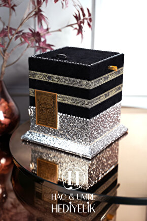 Kabe Kutulu Kuranı Kerim | Kabe Biblo Kuran Hediyeli | Ev Ofis Dekor | Hediyelik Obje | Küçük Boy