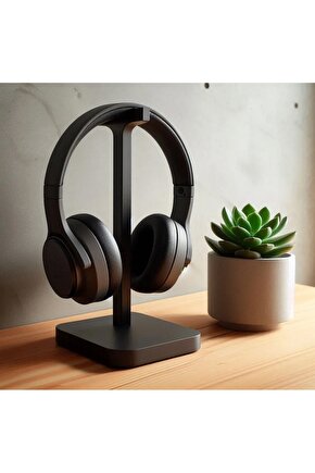 Gamer Kulaklık Standı - Dekoratif Kulaklık Tutucu Siyah 25 cm