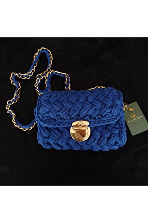 Örgü Çanta Pamuklu Penye İp El İşçiliği 25×15