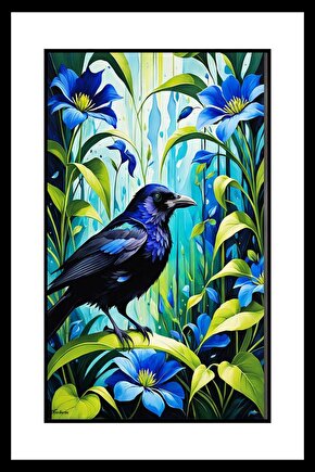 Kara Karga Digital Art ( ÇERÇEVESİZ - ÇERÇEVE YOKTUR ) ( ULTRA HD ) FOLYO AFİŞ - POSTER