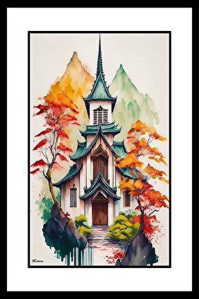 Çin Tarihi Evi Digital Art ( ÇERÇEVESİZ - ÇERÇEVE YOKTUR ) ( ULTRA HD ) FOLYO AFİŞ - POSTER