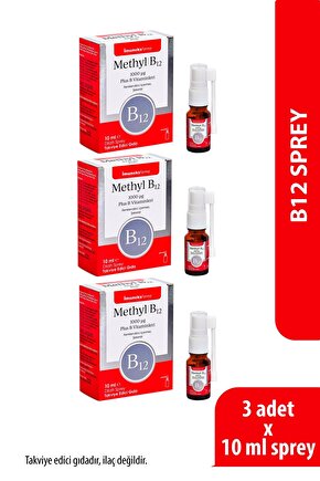 B12 Sprey 10 ml x 3 Adet
