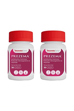 Prezema™ Lactobacillus rhamnosus Probiyotik mikroorganizma ve Vitaminler İçeren Takviye 2li