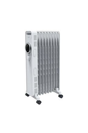 GoodHome 9 Dilimli Yağlı Radyatör hd907-9q Petek Gibi Kalorifer Isıtıcı Beyaz Elektrikli