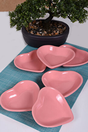 Pembe Kalp Çerezlik  Sosluk 14 Cm 6 Adet