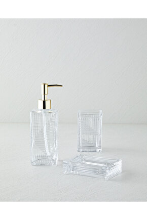 Barton 3lü Banyo Seti 14,5 cm Şeffaf