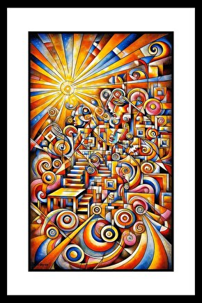 Soyut Çizim Toplantı Digital Art ( ÇERÇEVESİZ - ÇERÇEVE YOKTUR ) ( ULTRA HD ) FOLYO AFİŞ - POSTER