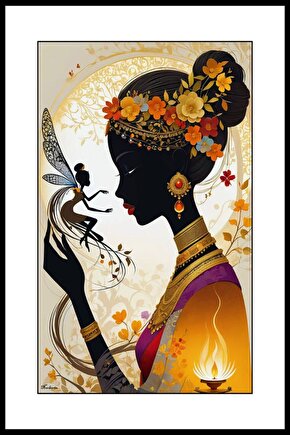 Peri Kız Digital Art ( ÇERÇEVESİZ - ÇERÇEVE YOKTUR ) ( ULTRA HD ) FOLYO AFİŞ - POSTER