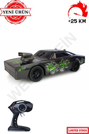 Oyuncak 2.4Ghz Uzaktan Kumandalı Ghost Rider Şarjlı 25 Km Hız Yapan Dev Boy 42cm RC Araba