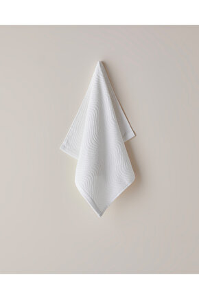 Wave Pamuk Yüz Havlusu 50x70 cm Ekru