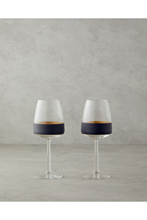 Chanson Cam 2li Kadeh 430 ml Siyah-Gold