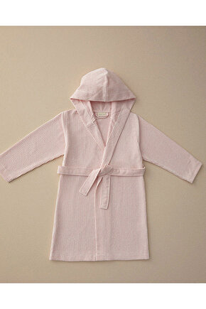 %100 Pamuklu Çocuk Bornoz Pembe