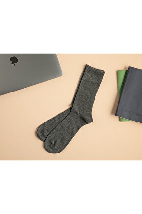 Basic Cotton Pamuk Erkek Soket Çorap 40-44 Gri