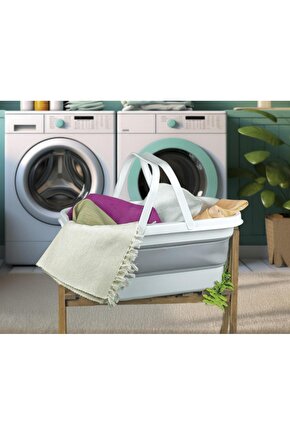 Katlanabilir Çamaşır Sepeti Silikon 17 LT.