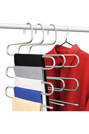 Dolap Içi 5 Katlı Pantolon Eşarp Şal Askısı Akıllı Askı