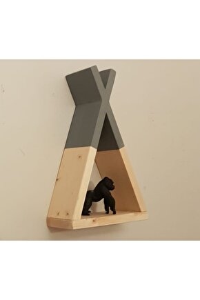 Antrasit Gri Kızılderili Mini Çadır Rafı