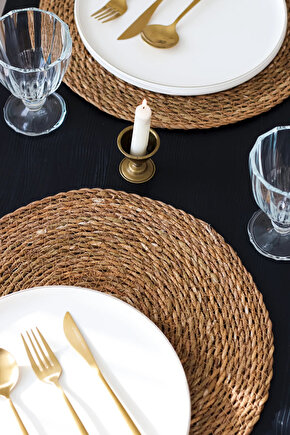 Amerikan Servis Hasır Supla Örme Bambu 1 Adet 30*30 Cm