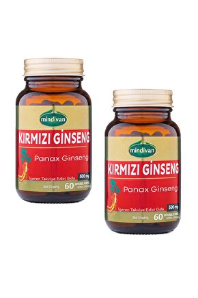 Kırmızı Ginseng Ekstraktı 60 Kapsül Panax Ginseng Red Ginseng x2 ADET