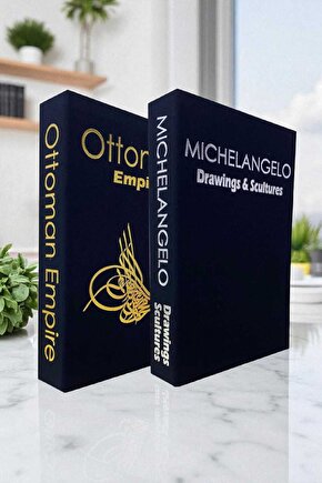 2’li Kumaş Kaplı Kitap Görünümlü Dekoratif Kutu | Hediye & Takı Kutusu