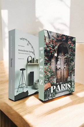 Dekoratif Kitap Görünümlü Kutu 2li Set Decorative Book Looking Box