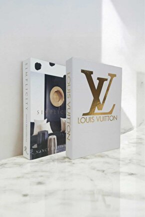 Dekoratif Kitap Görünümlü Kutu 2li Set Decorative Book Looking Box