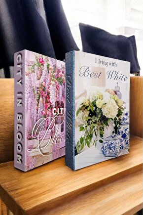 Dekoratif Kitap Görünümlü Kutu 2li Set Decorative Book Looking Box