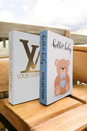 Dekoratif Kitap Görünümlü Kutu 2li Set Decorative Book Looking Box