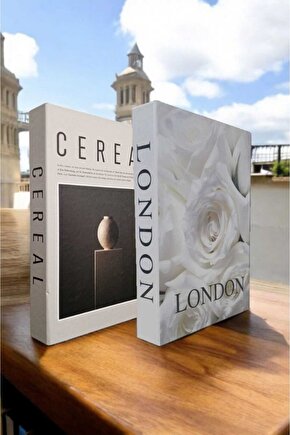 Dekoratif Kitap Görünümlü Kutu 2li Set Decorative Book Looking Box