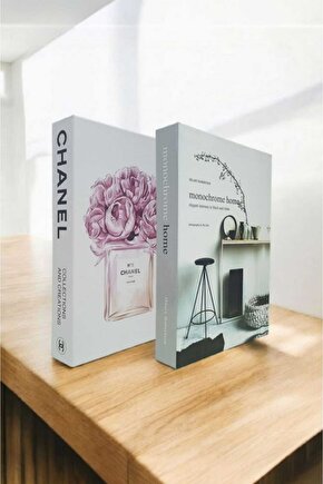Dekoratif Kitap Görünümlü Kutu 2li Set Decorative Book Looking Box