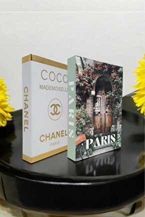 Dekoratif Kitap Görünümlü Kutu 2li Set Decorative Book Looking Box