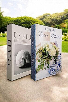 Dekoratif Kitap Görünümlü Kutu 2li Set Decorative Book Looking Box