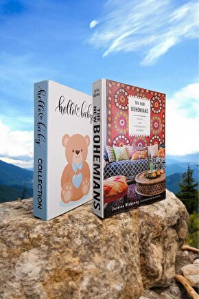 Dekoratif Kitap Görünümlü Kutu 2li Set Decorative Book Looking Box