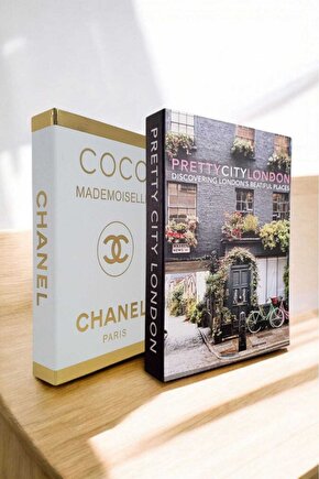 Dekoratif Kitap Görünümlü Kutu 2li Set Decorative Book Looking Box