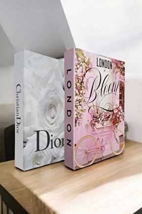 Dekoratif Kitap Görünümlü Kutu 2li Set Decorative Book Looking Box