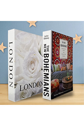 Dekoratif Kitap Görünümlü Kutu 2li Set Decorative Book Looking Box