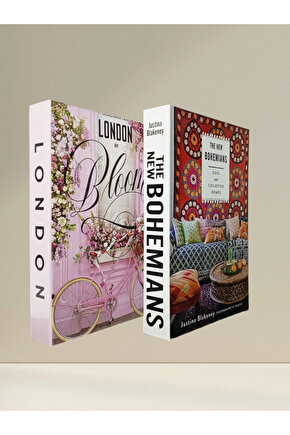 Dekoratif Kitap Görünümlü Kutu 2li Set Decorative Book Looking Box