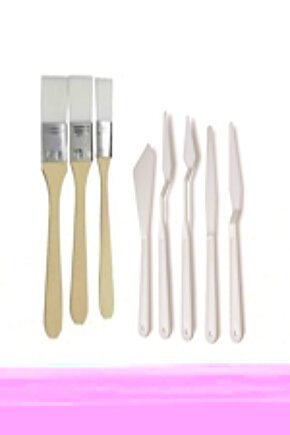 Ekonomik 3 Lü Zemin Fırça Ve Plastik Spatula