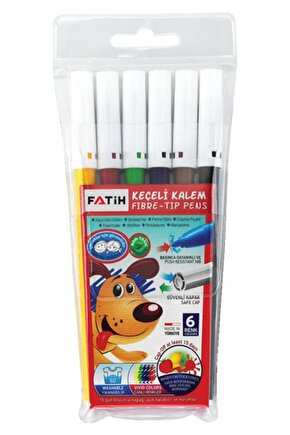 Keçeli Boya Kalemi 6 renk